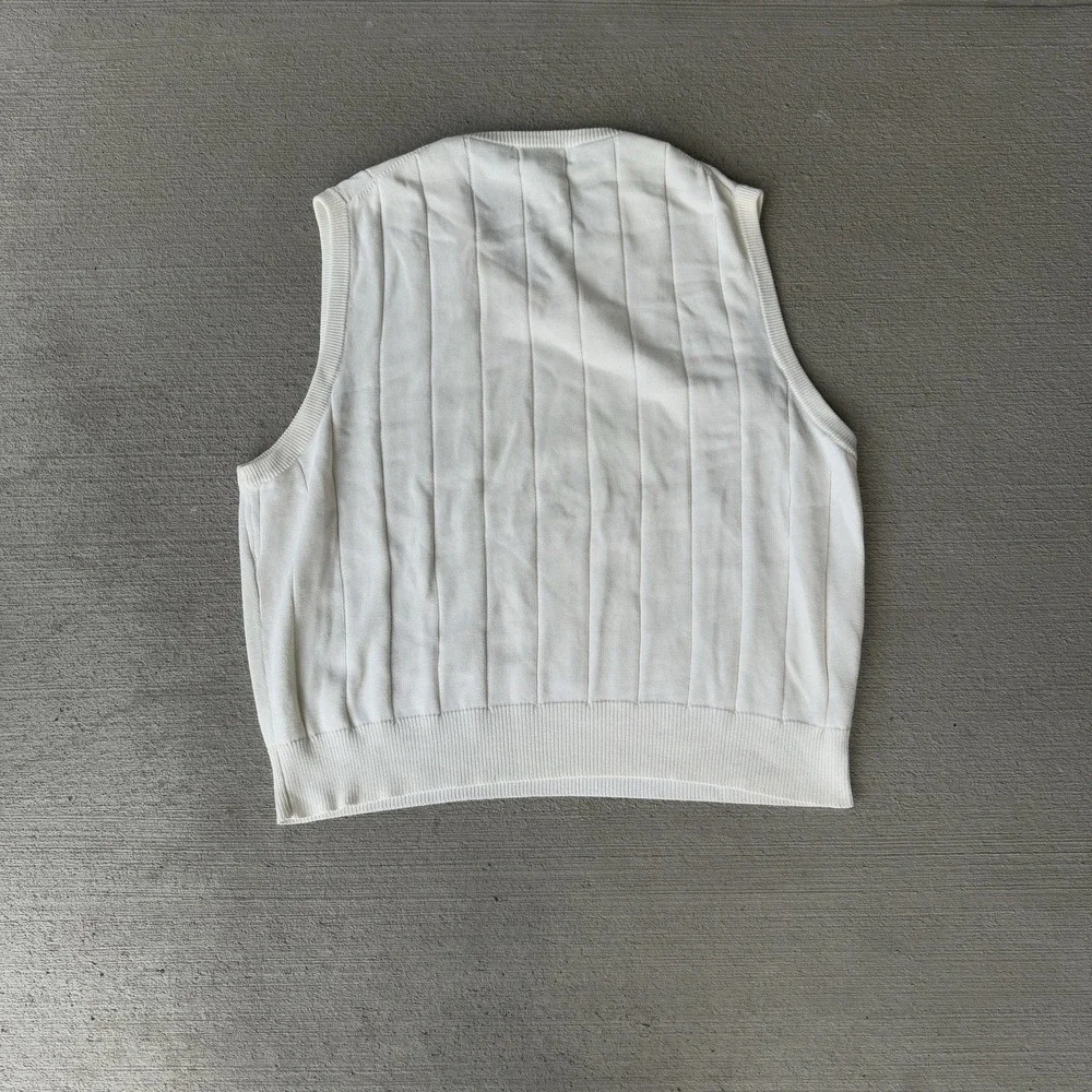 Polo Sport Ralph Lauren Sweater Men's L White 100%‎ Cotton USA vintage